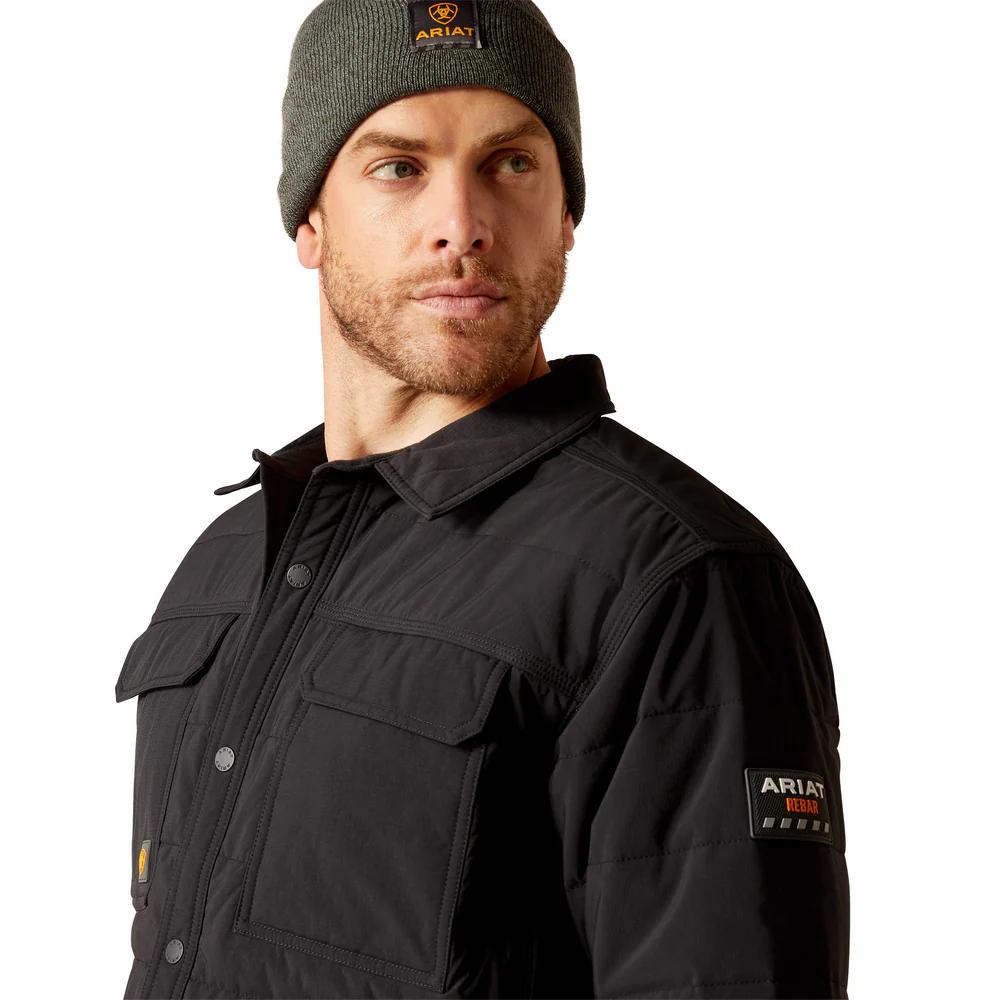 Rebar Cordura Ripstop Insulated Shirt Jacket - 001-Black | Ariat 10052120 - Image 2