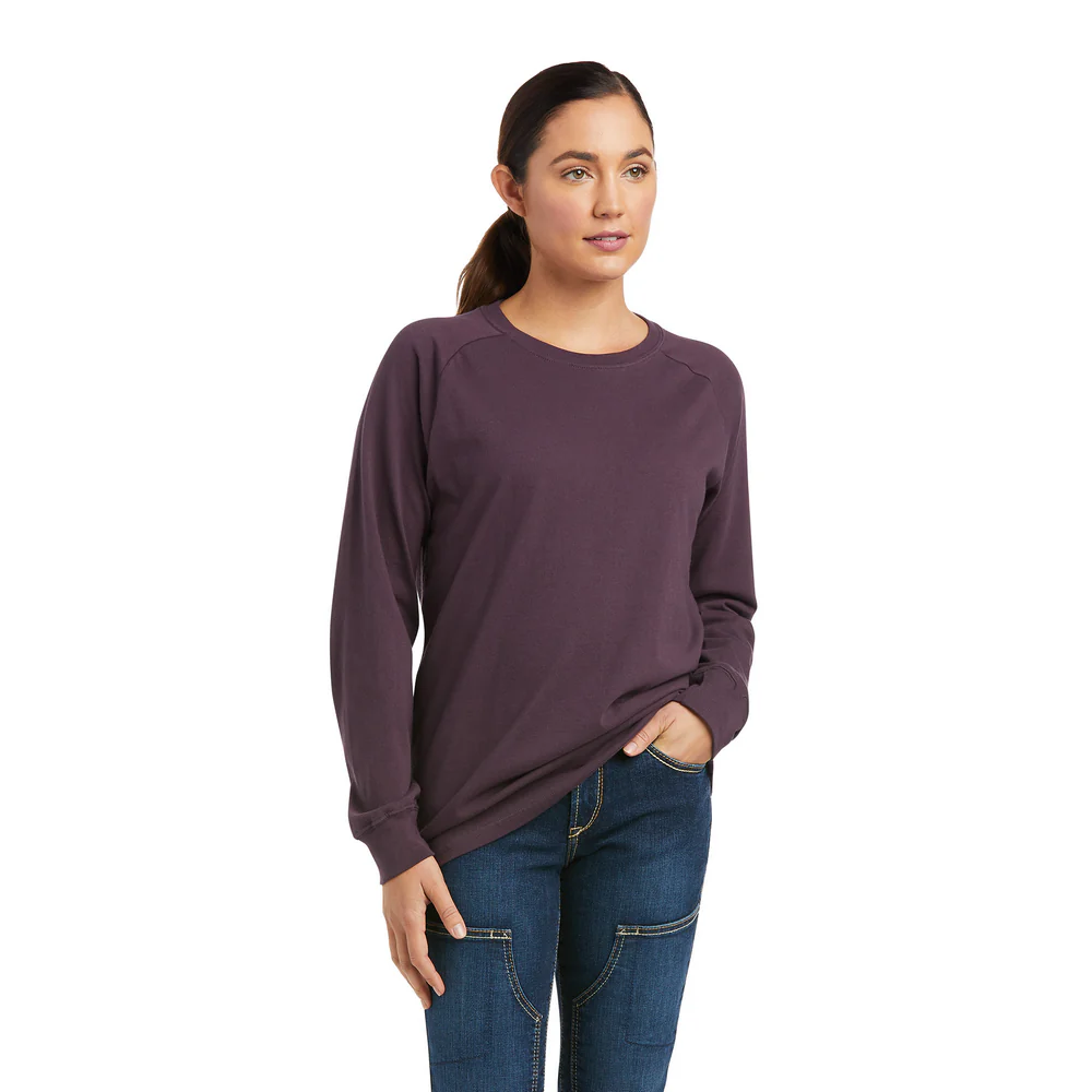 REBAR COTTON-STRONG FLAG LONG-SLEEVE T-SHIRT - 500-Purple | Ariat 10037702 - Image 2