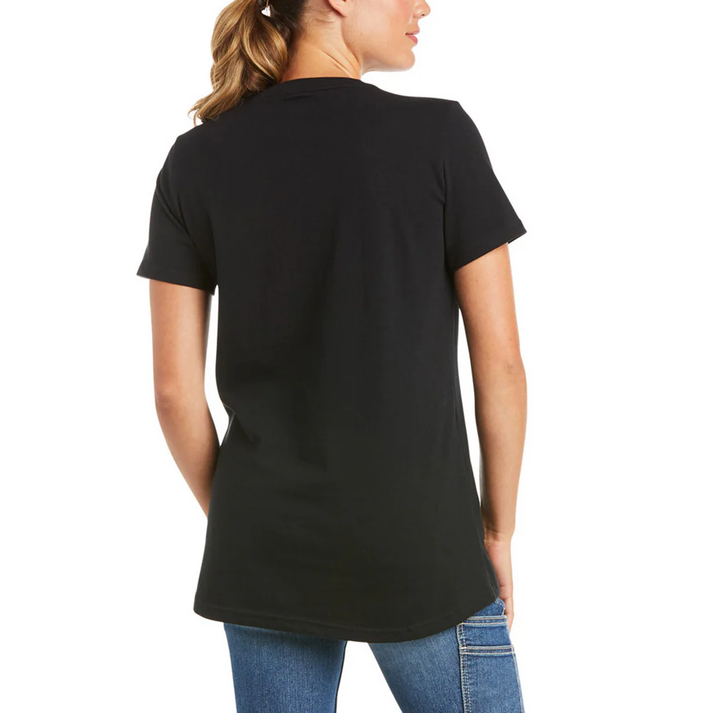REBAR COTTON STRONG SHORT-SLEEVE T-SHIRT - 001-Black | Ariat 10035413 - Image 2