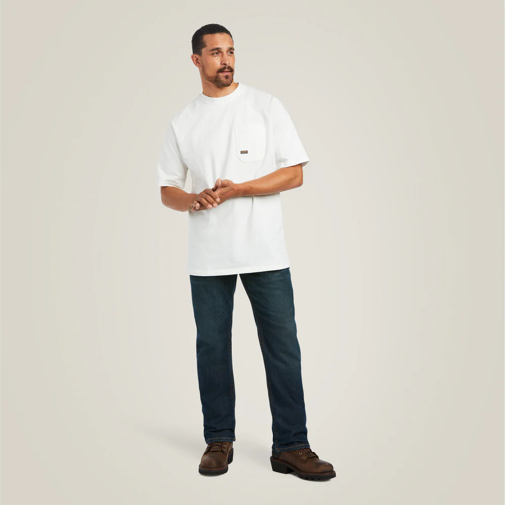 Rebar Cotton Strong T-Shirt - 100-White | Ariat 10039336 - Image 4