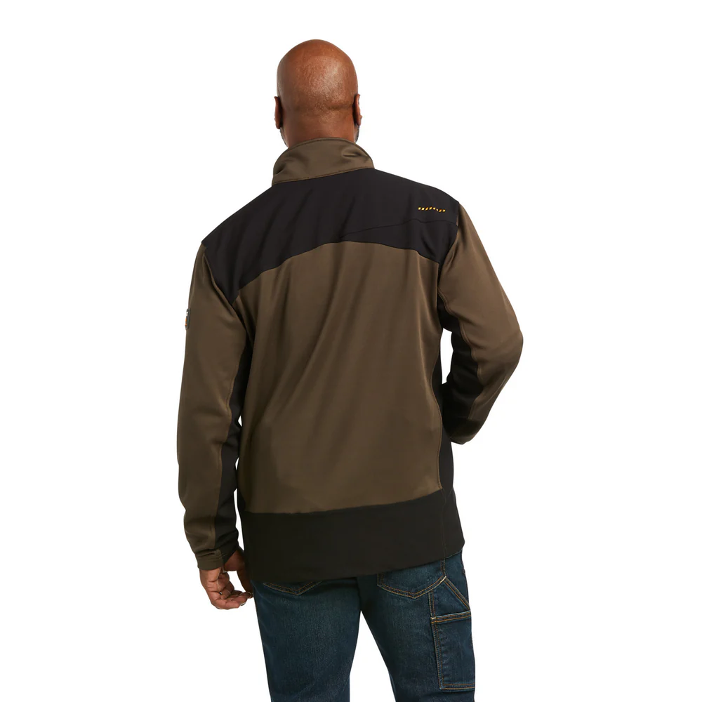 REBAR DRI-TECH FLEECE FULL-ZIP JACKET - 200-Brown | Ariat 10037598 - Image 2
