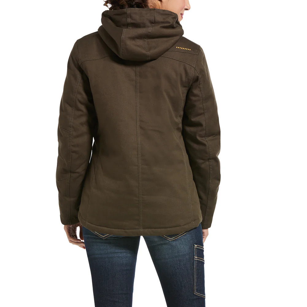 REBAR DURACANVAS INSULATED JACKET - 200-Brown | Ariat 10032918 - Image 2