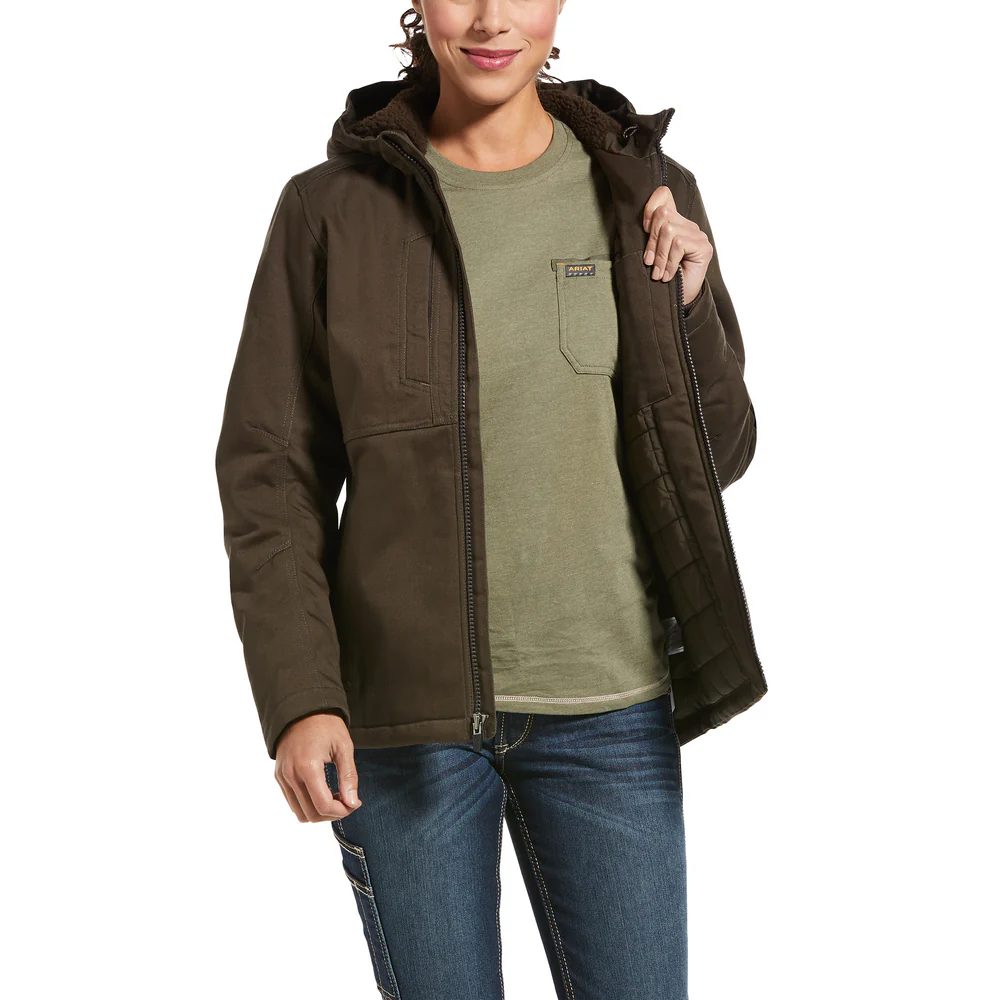 REBAR DURACANVAS INSULATED JACKET - 200-Brown | Ariat 10032918 - Image 3