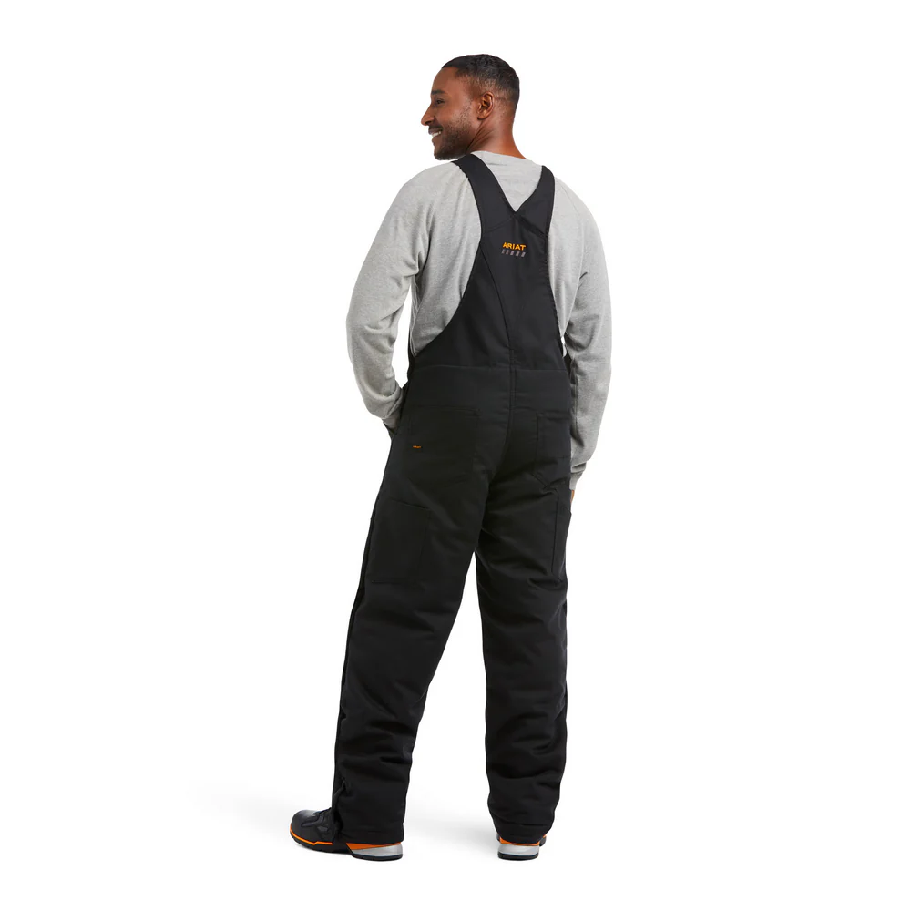 REBAR DURACANVAS STRETCH INSULATED BIB - 001-Black | Ariat 10032485 - Image 2