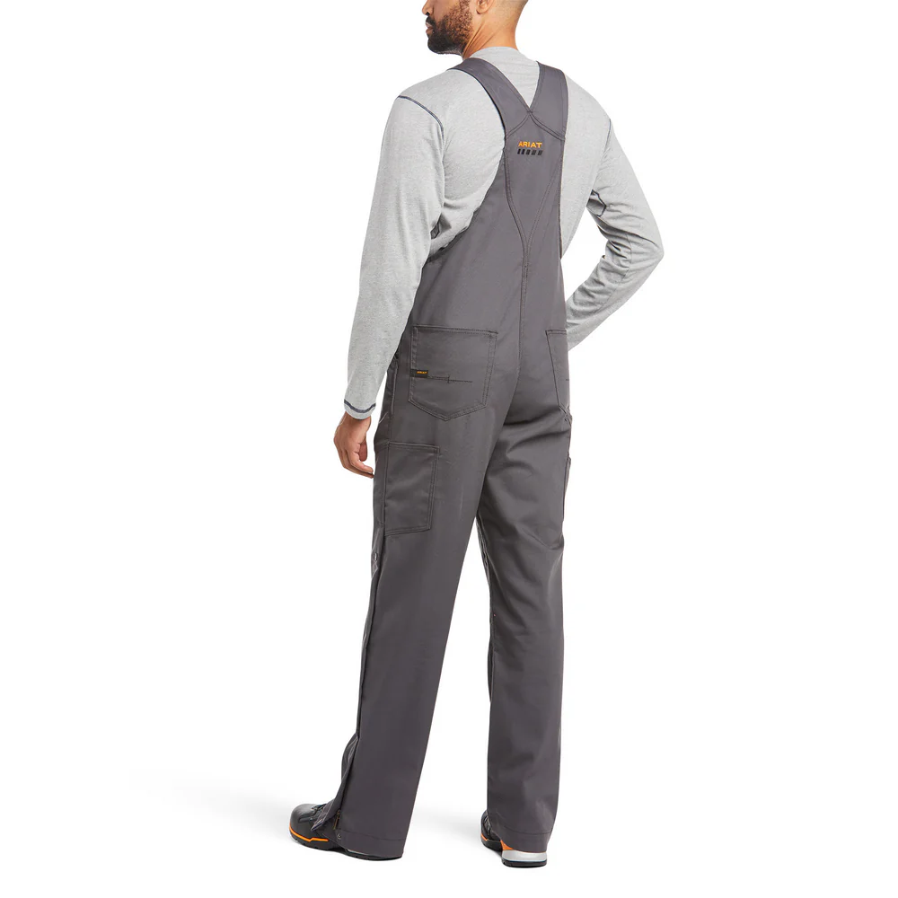 REBAR DURACANVAS UNLINED BIB - 020-Gray | Ariat 10034653 - Image 2