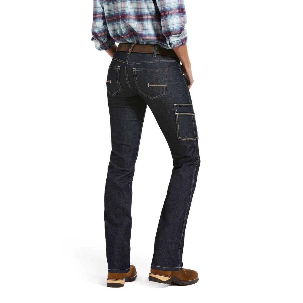 REBAR DURASTRETCH RAVEN STACKABLE STRAIGHT JEAN - 400-Blue | Ariat 10032463 - Image 2