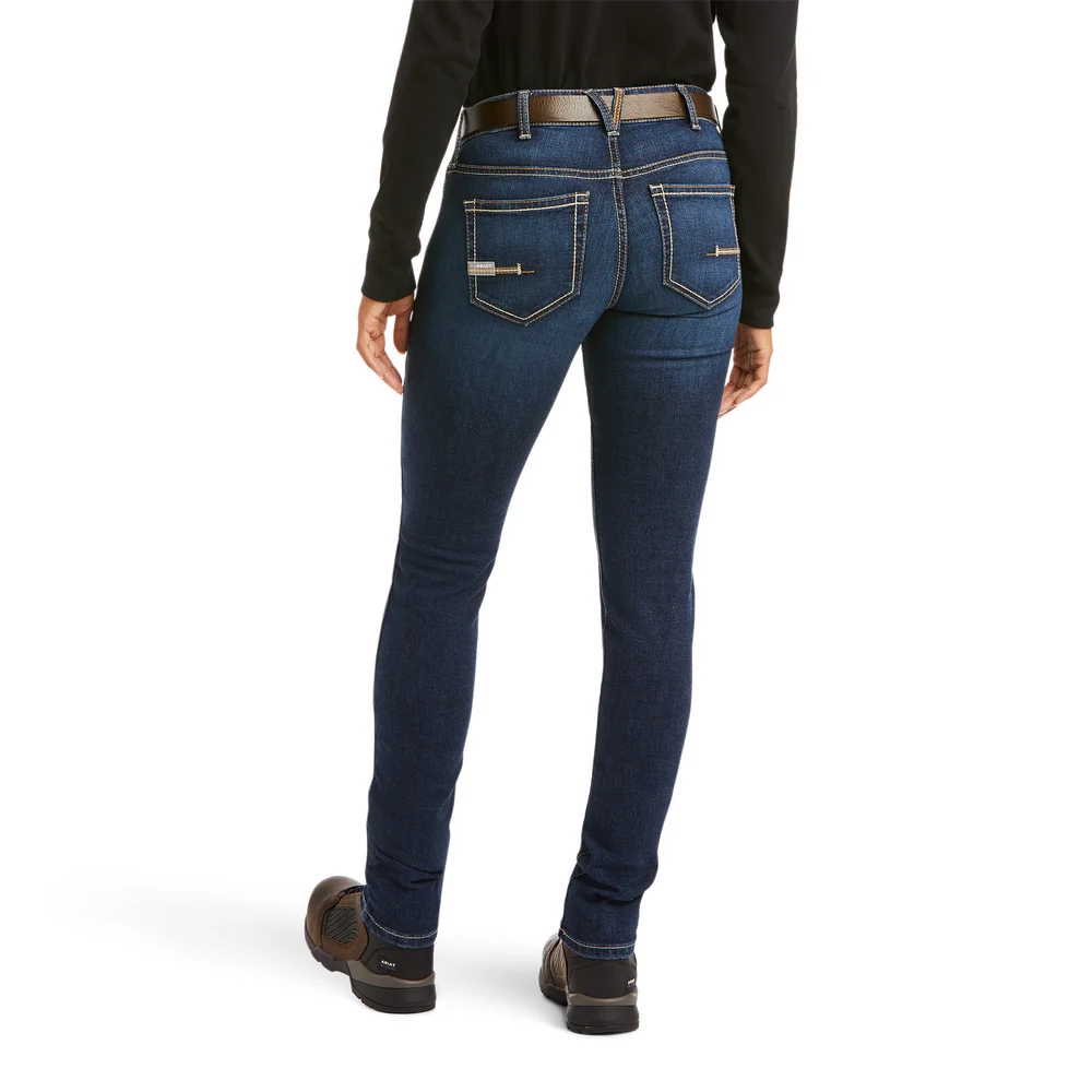 REBAR DURASTRETCH RIVETER DOUBLE-FRONT STRAIGHT JEAN - 400-Blue | Ariat 10036684 - Image 2