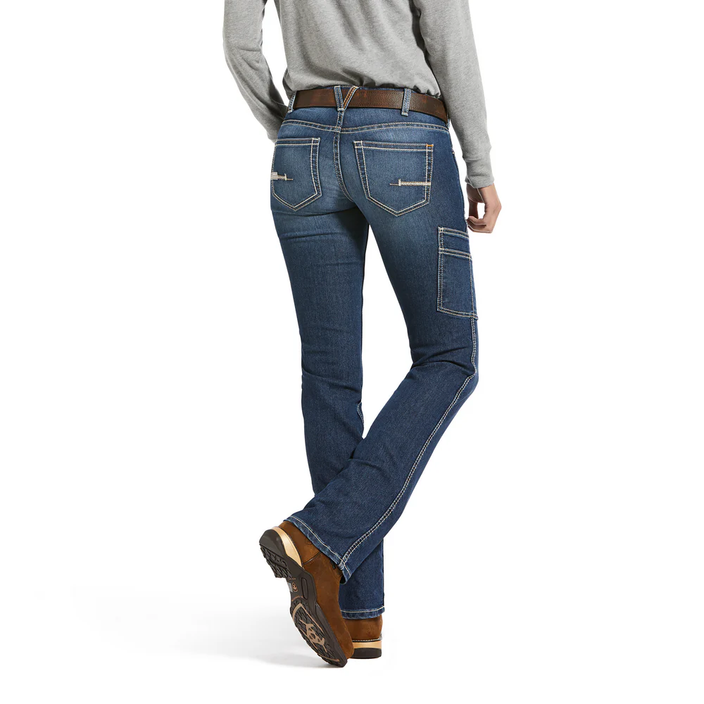 REBAR DURASTRETCH RIVETER STACKABLE STRAIGHT JEAN - 400-Blue | Ariat 10032464 - Image 2