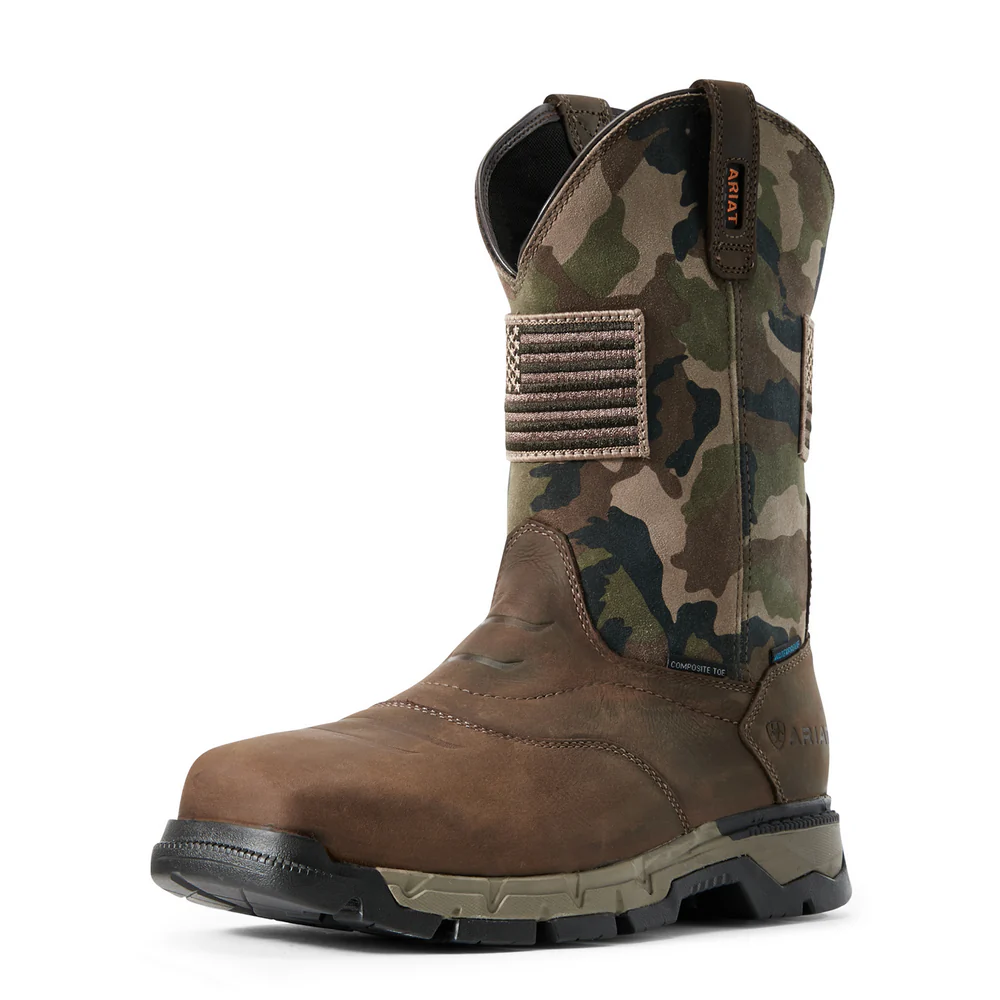 REBAR FLEX PATRIOT H2O COMPOSITE TOE BOOT - 200-Brown | Ariat 10029518