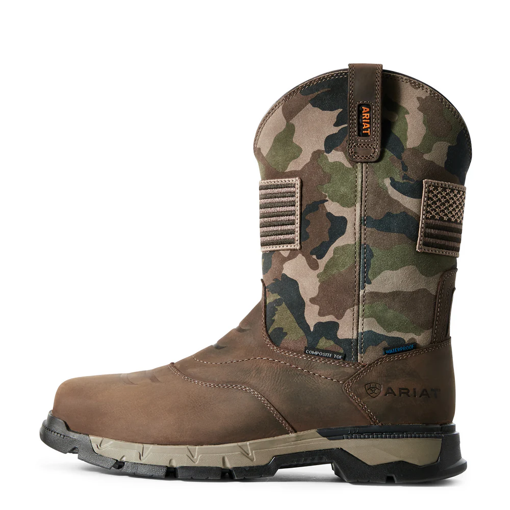 REBAR FLEX PATRIOT H2O COMPOSITE TOE BOOT - 200-Brown | Ariat 10029518 - Image 2
