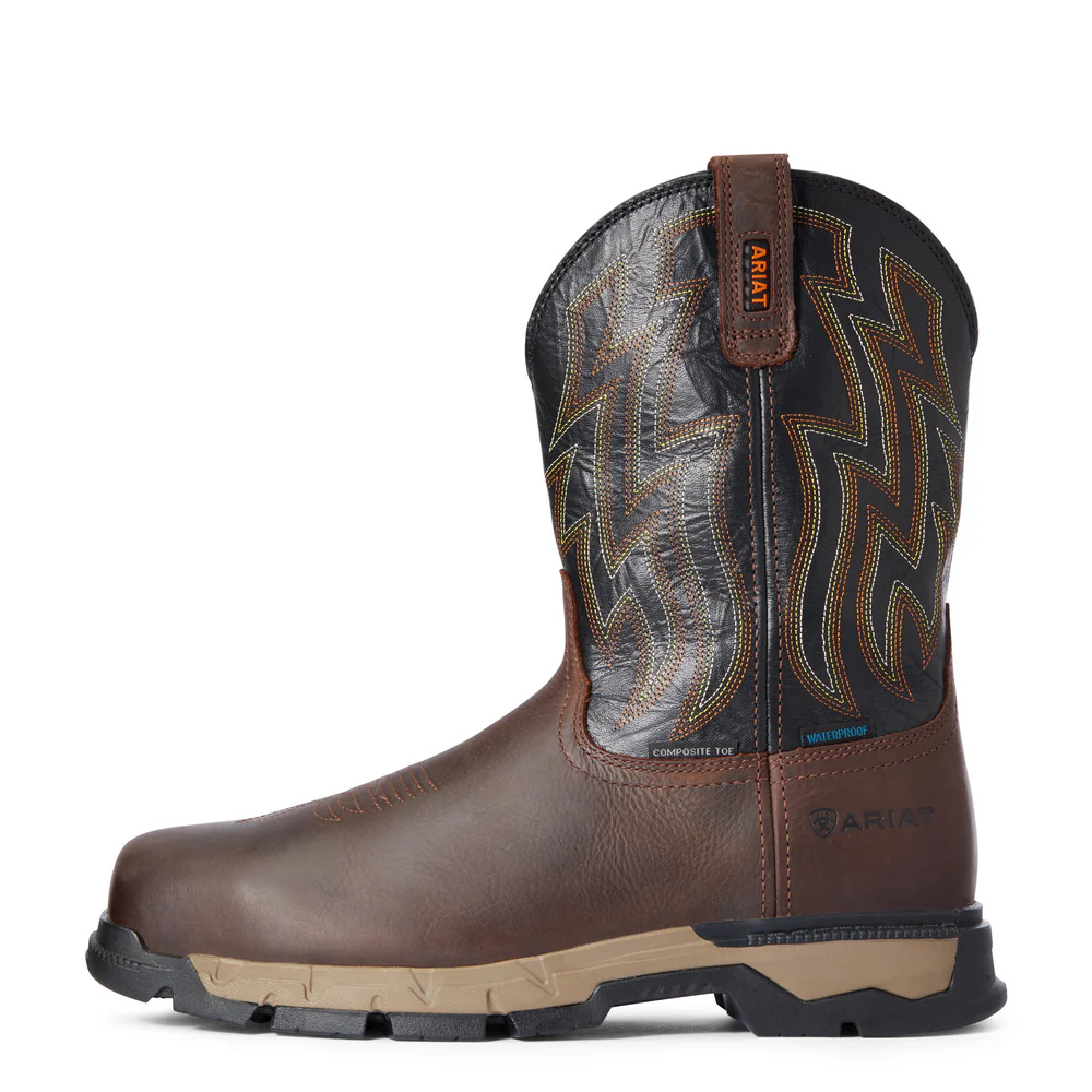 REBAR FLEX WESTERN H2O COMPOSITE TOE BOOT - 200-Brown | Ariat 10034157 - Image 3