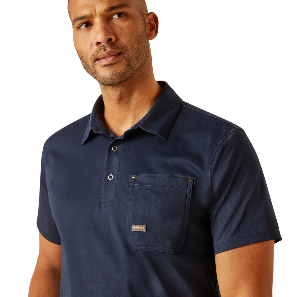 Rebar Foreman Polo - 410-Navy | Ariat 10048615 - Image 2