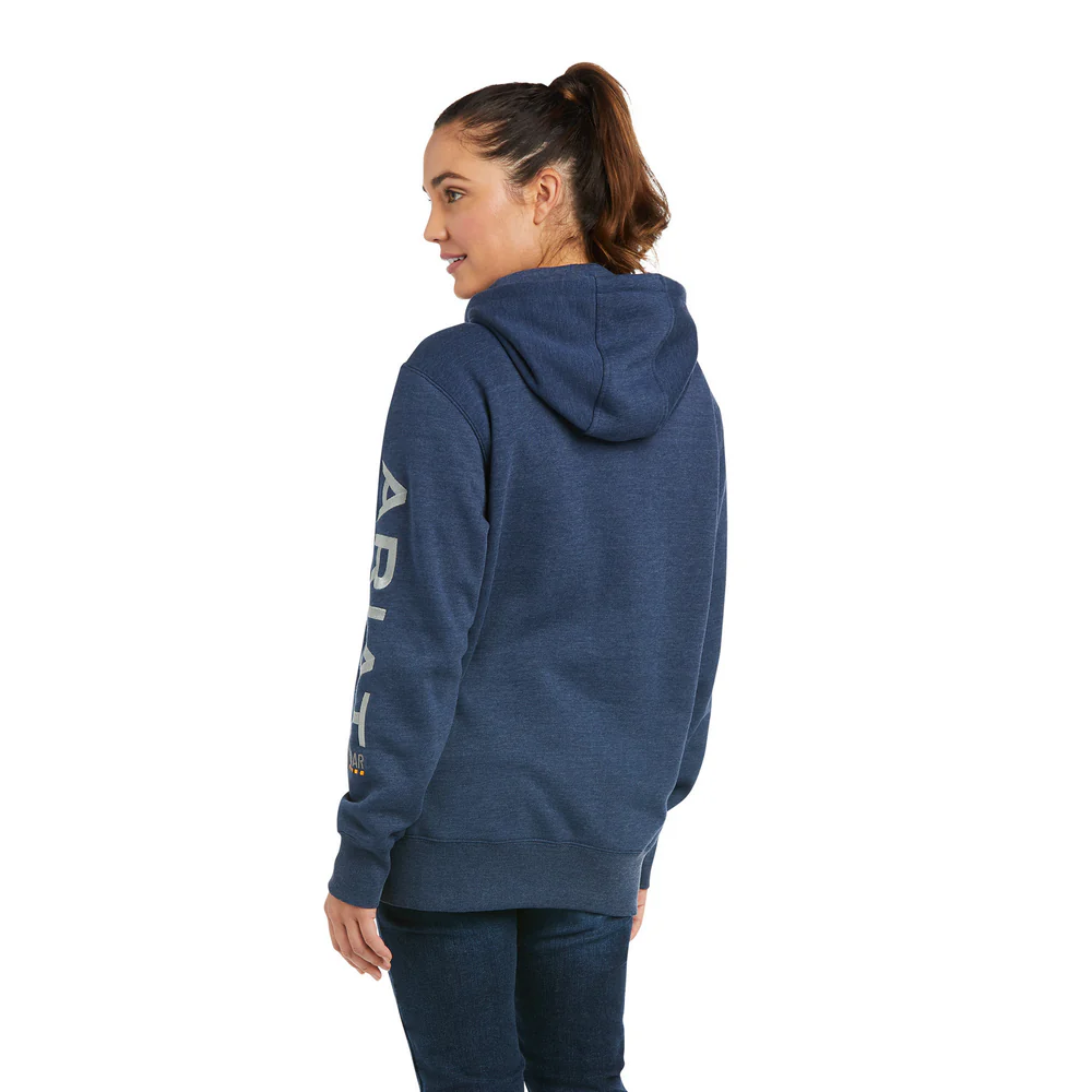 REBAR GRAPHIC HOODIE SWEATSHIRT - 400-Blue | Ariat 10037618 - Image 2