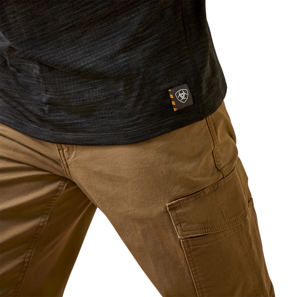 Rebar Gridwork 1/4 Zip Baselayer - 001-Black | Ariat 10046513 - Image 2
