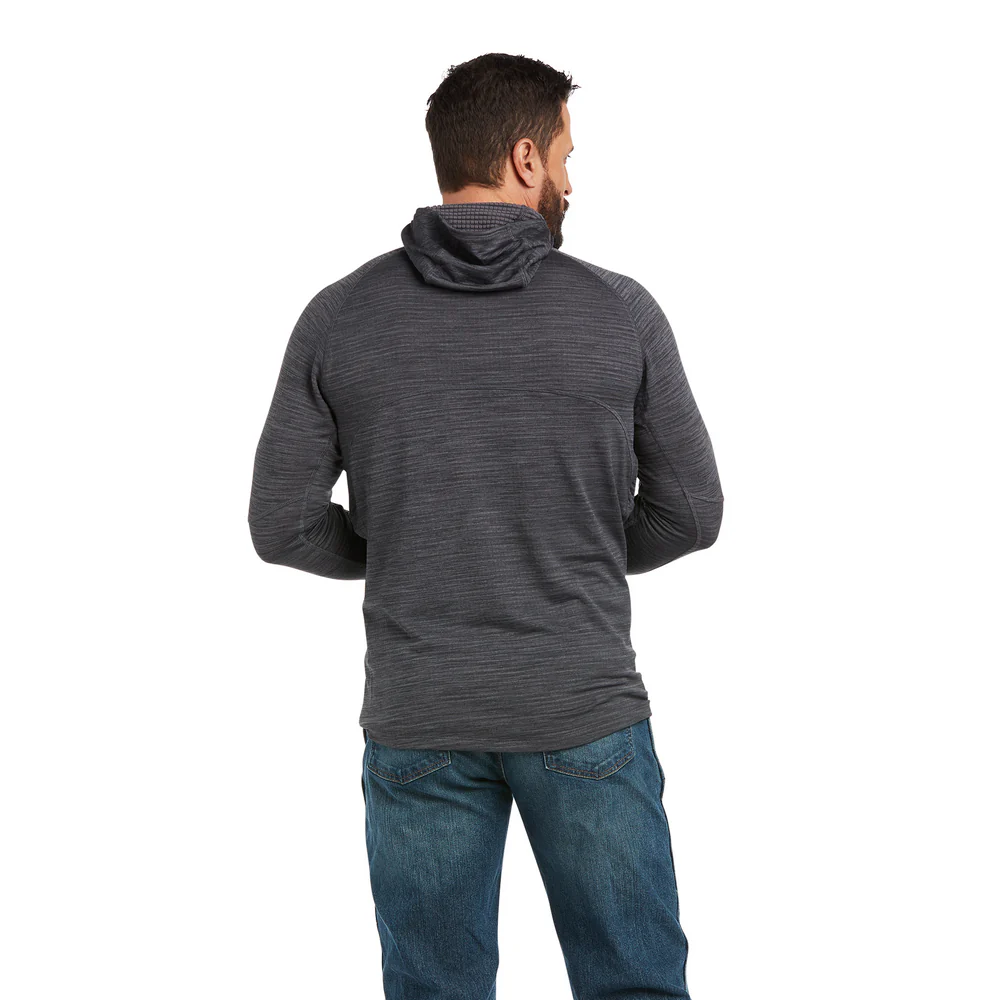 REBAR GRIDWORK BALACLAVA LONG-SLEEVE BASE LAYER - 020-Gray | Ariat 10037675 - Image 2