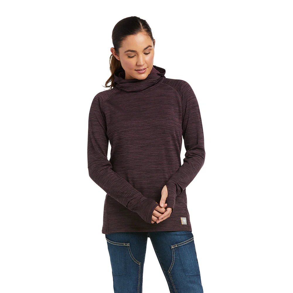 REBAR GRIDWORK BALACLAVA LONG-SLEEVE BASELAYER TOP - 500-Purple | Ariat 10037677