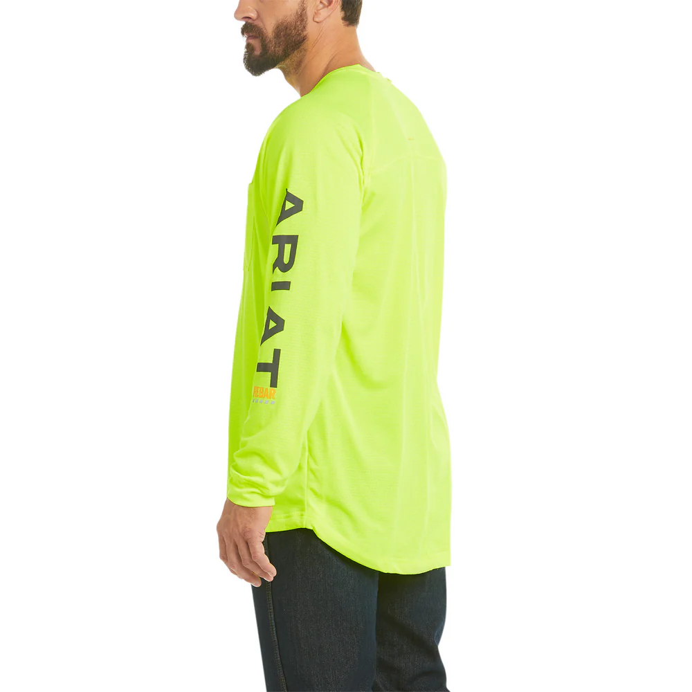 REBAR HEAT FIGHTER LONG-SLEEVE T-SHIRT - 300-Green | Ariat 10031031 - Image 2