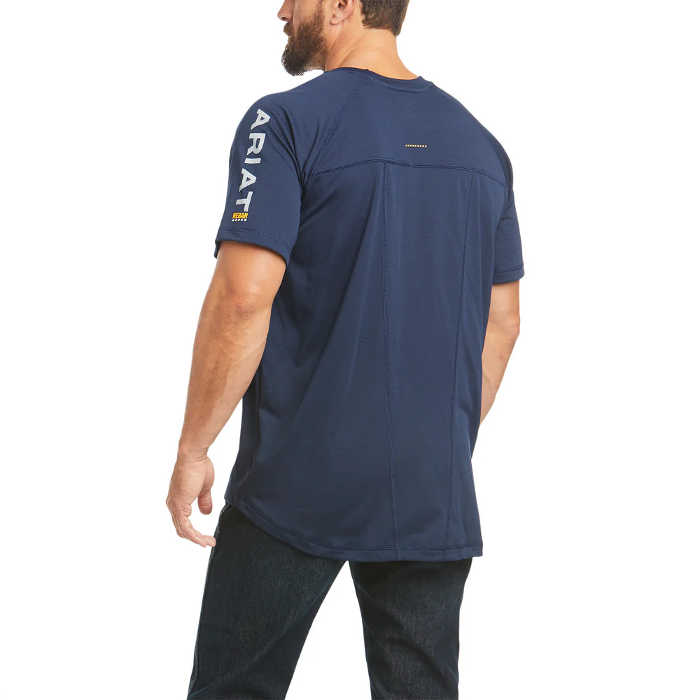 REBAR HEAT FIGHTER SHORT-SLEEVE SHIRT - 410-Navy | Ariat 10031038 - Image 2