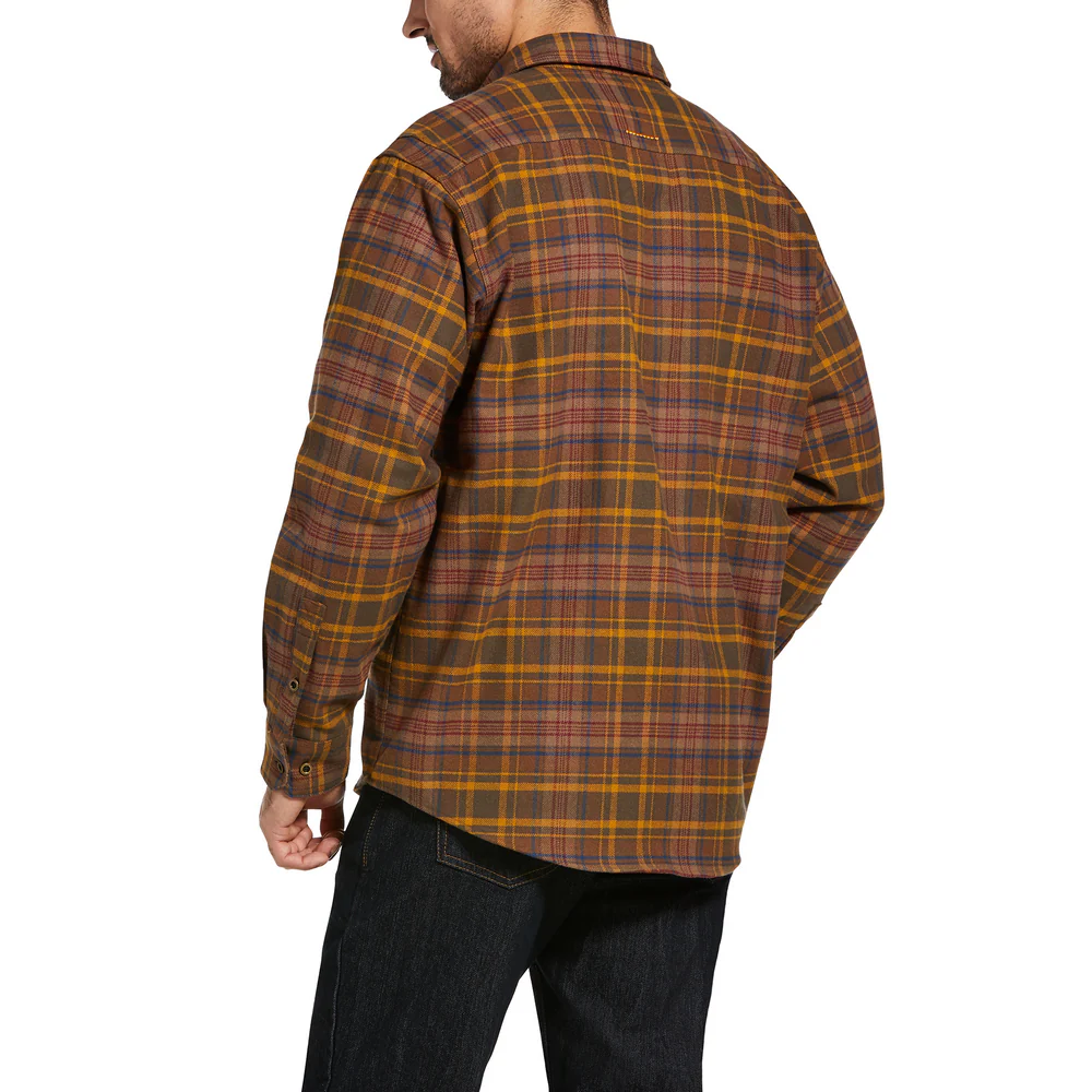 REBAR HEAVYWEIGHT FLANNEL WORK SHIRT - 200-Brown | Ariat 10032999 - Image 2