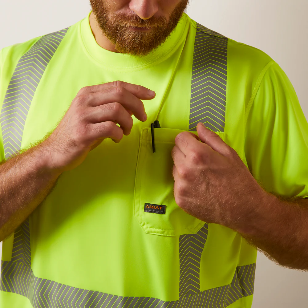 Rebar Hi-Vis Ansi T-Shirt - 700-Hi-Vis Yellow | Ariat 10039196 - Image 3