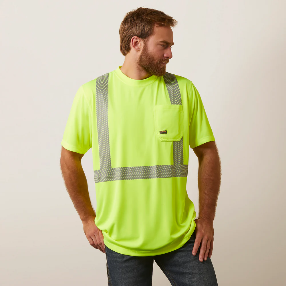 Rebar Hi-Vis Ansi T-Shirt - 700-Hi-Vis Yellow | Ariat 10039196 - Image 4