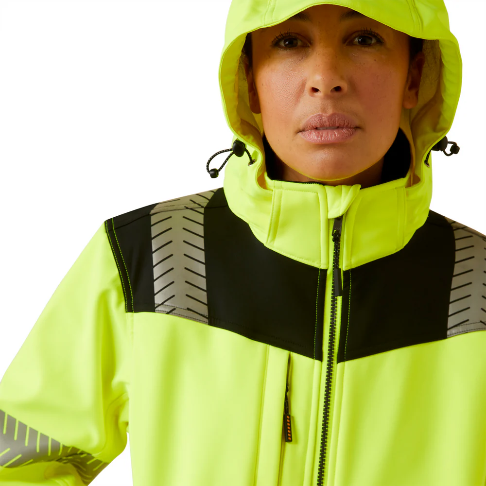 Rebar Hi-Vis Softshell Jacket - 700-Hi-Vis Yellow | Ariat 10046381 - Image 4