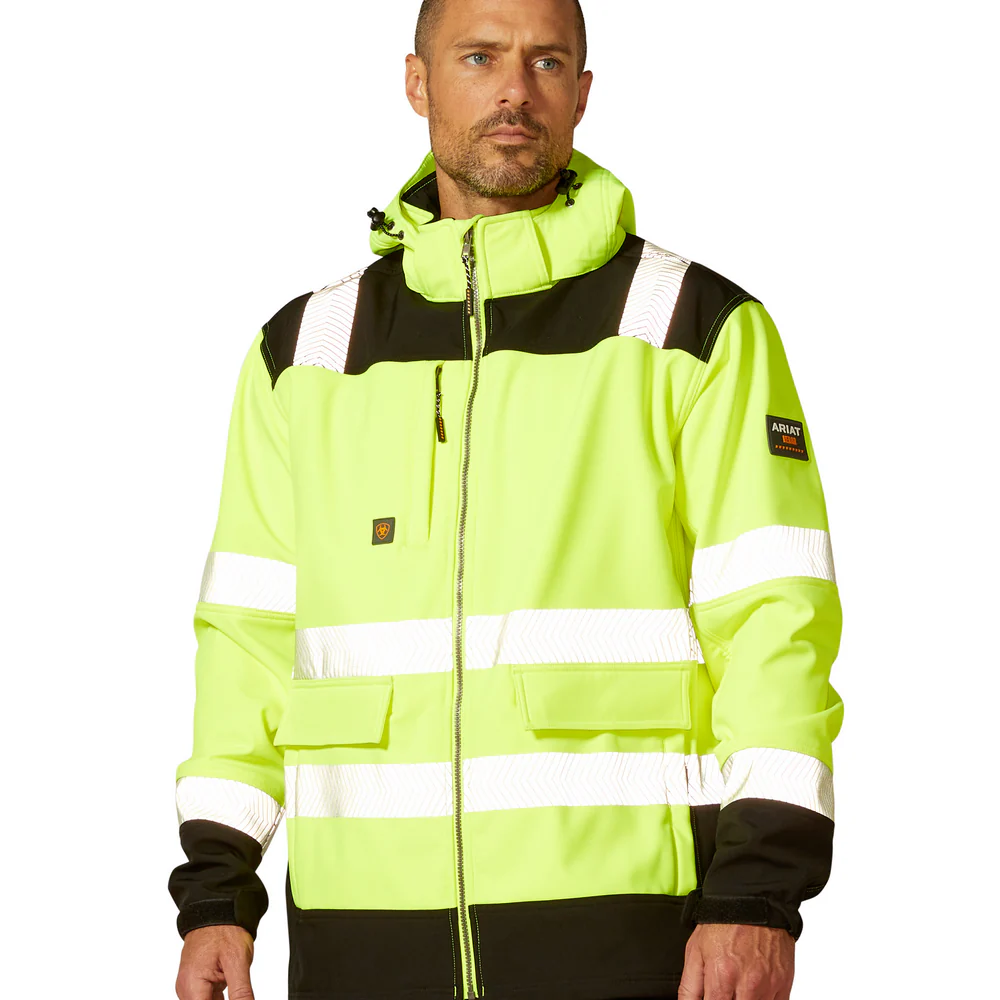 Rebar Hi-Vis Softshell   Jacket - 700-Hi-Vis Yellow | Ariat 10046407 - Image 2