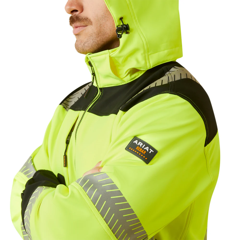 Rebar Hi-Vis Softshell   Jacket - 700-Hi-Vis Yellow | Ariat 10046407 - Image 6