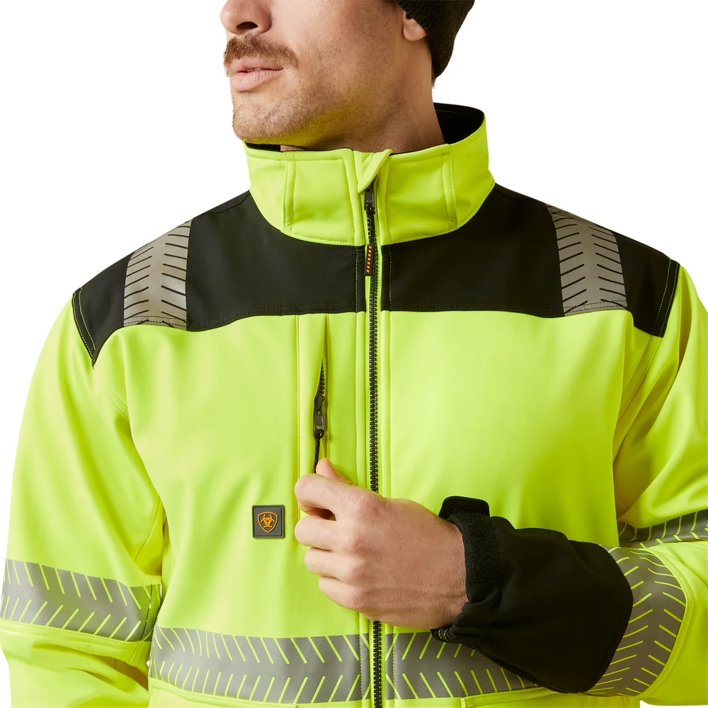 Rebar Hi-Vis Softshell   Jacket - 700-Hi-Vis Yellow | Ariat 10046407 - Image 7