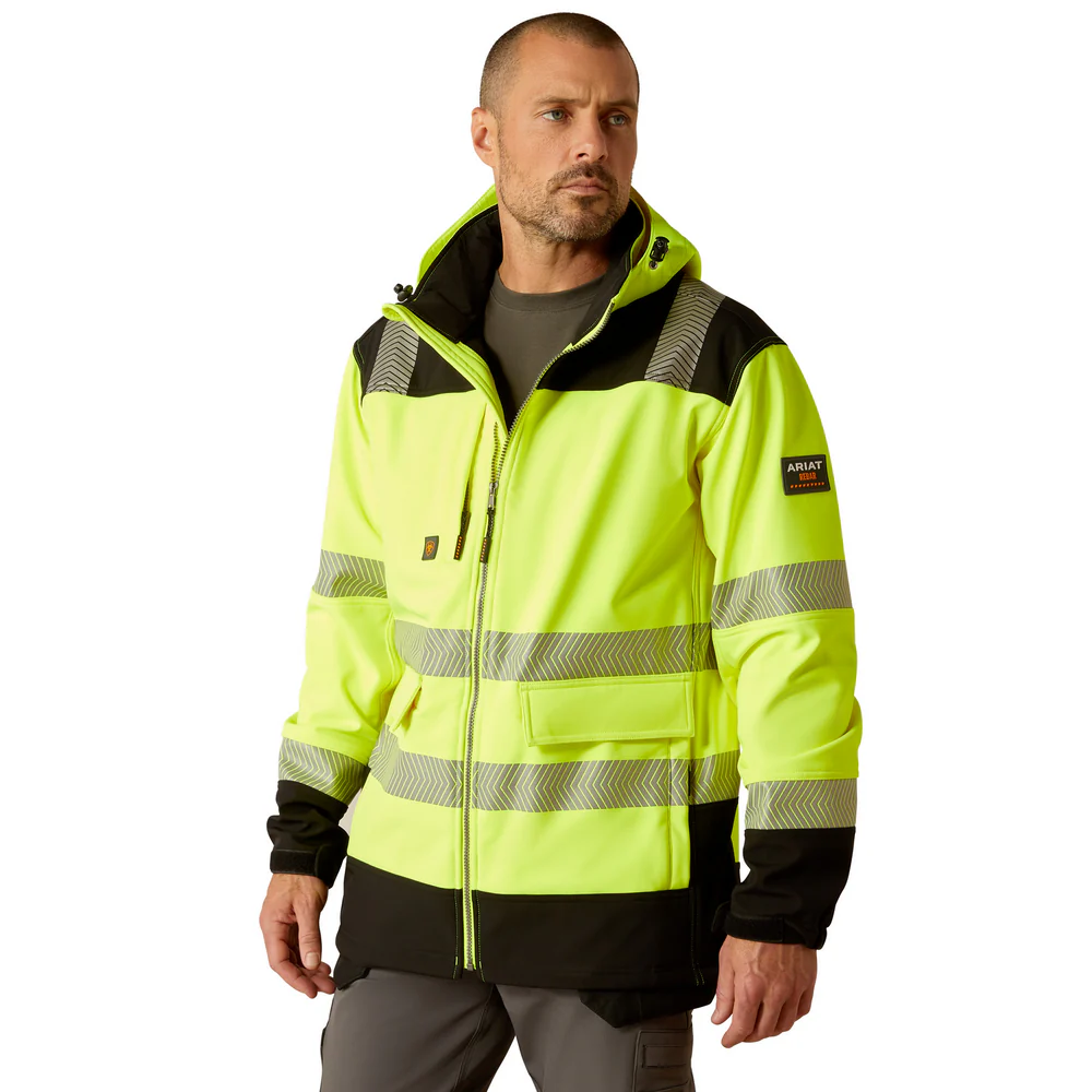 Rebar Hi-Vis Softshell   Jacket - 700-Hi-Vis Yellow | Ariat 10046407 - Image 8