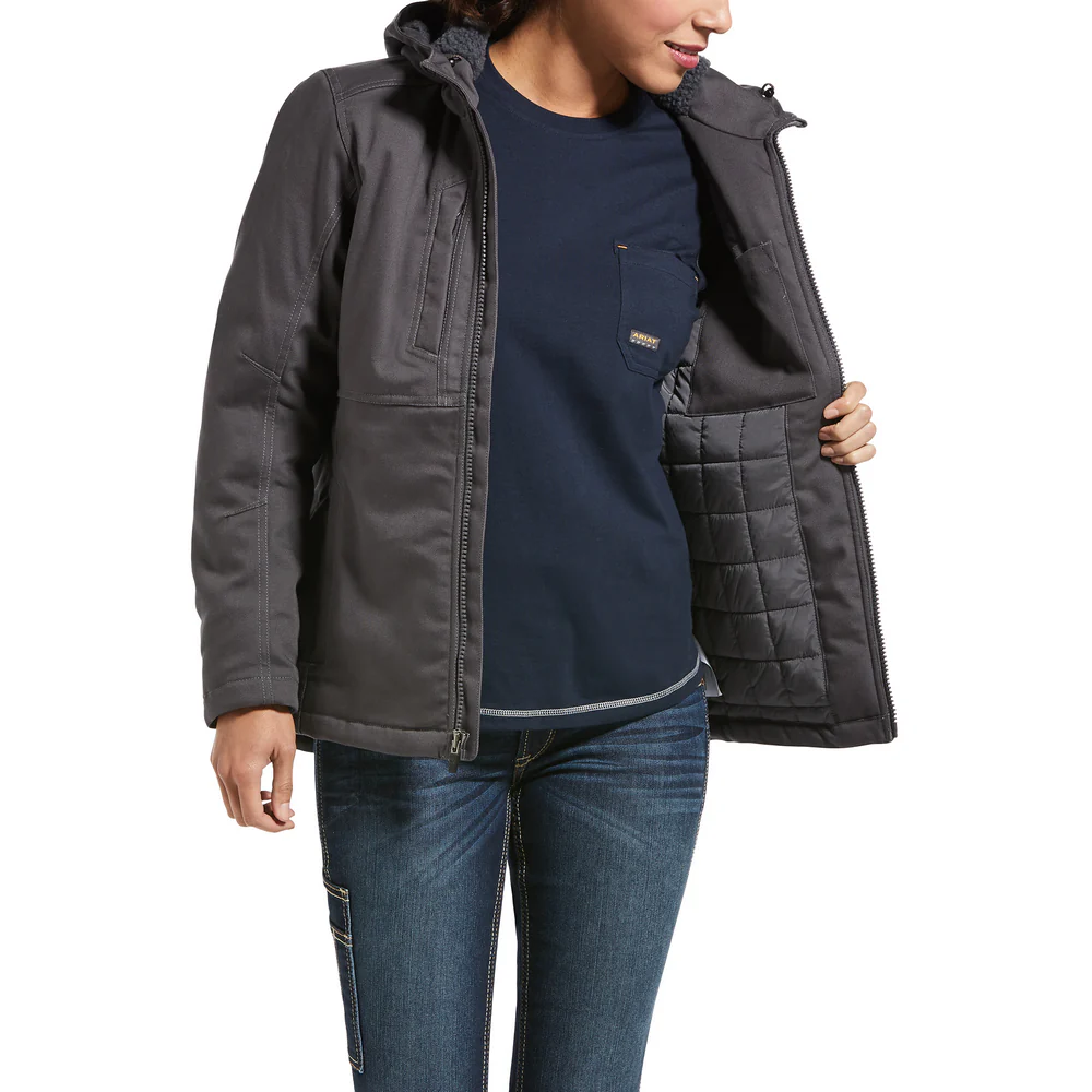 REBAR INSULATED DURACANVAS JACKET - 020-Gray | Ariat 10032917 - Image 3