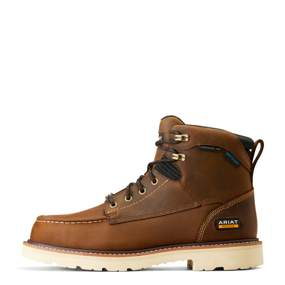 Rebar Lift 6" Waterproof Composite Toe Work Boot - 200-Distressed Brown | Ariat 10046876 - Image 4