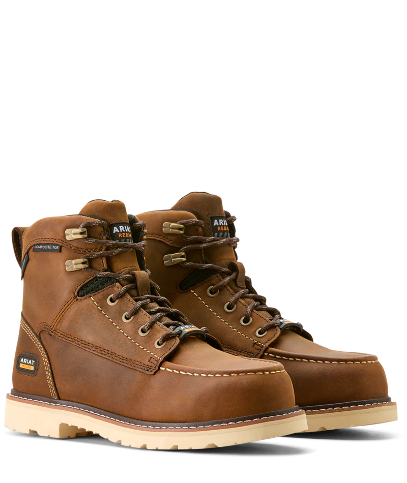 Rebar Lift Waterproof Composite Toe Work Boot BRN-Distressed Brown | Ariat 10053821 - Image 5