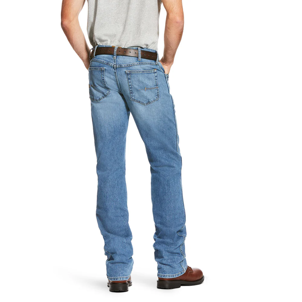 REBAR M4 DURASTRETCH BASIC BOOT WORK JEAN - 400-Blue | Ariat 10021854 - Image 2