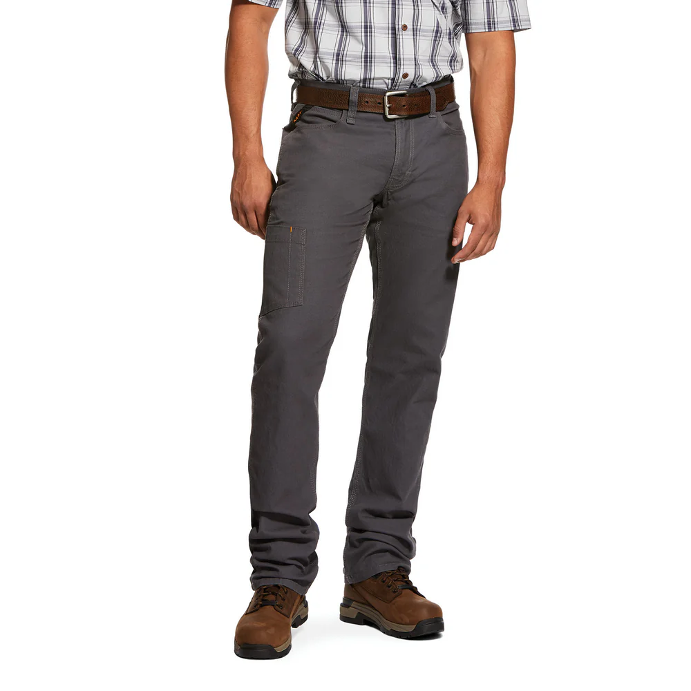 REBAR M4 DURASTRETCH MADE TOUGH STACKABLE STRAIGHT LEG PANT - 020-Gray | Ariat 10030250