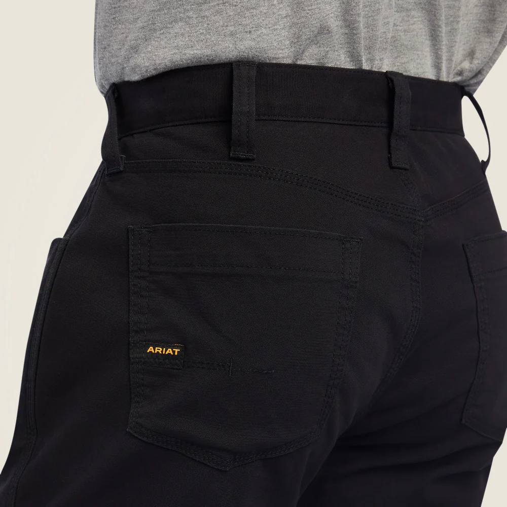 Rebar M4 Low Rise Durastretch Made Tough Stackable Straight Leg Pant - 001-Black | Ariat 10041083 - Image 2