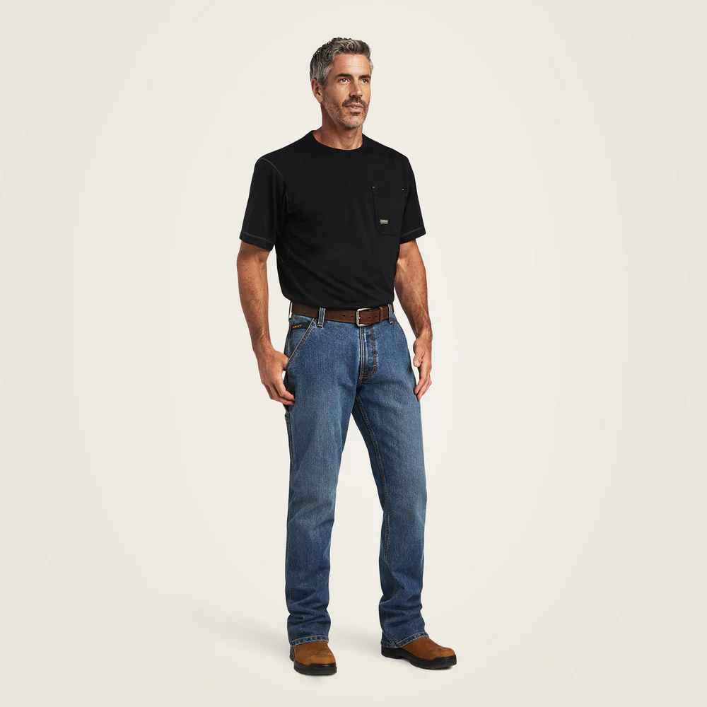 Rebar M4 Low Rise Durastretch Workhorse Boot Cut Jean - 400-Gabe | Ariat 10041086 - Image 6