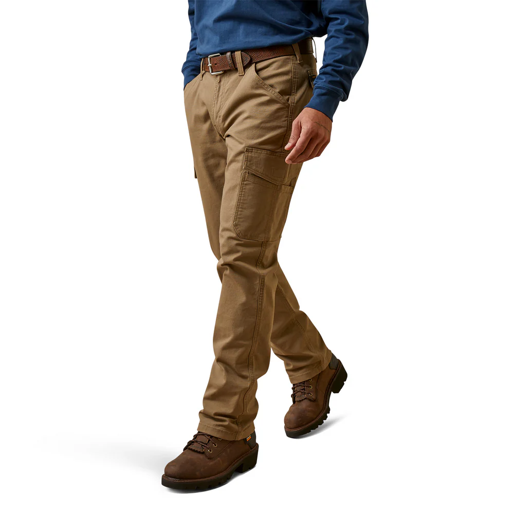 Rebar M4 Relaxed Made Tough Cargo Straight Pant - 250-Field Khaki | Ariat 10045379 - Image 6