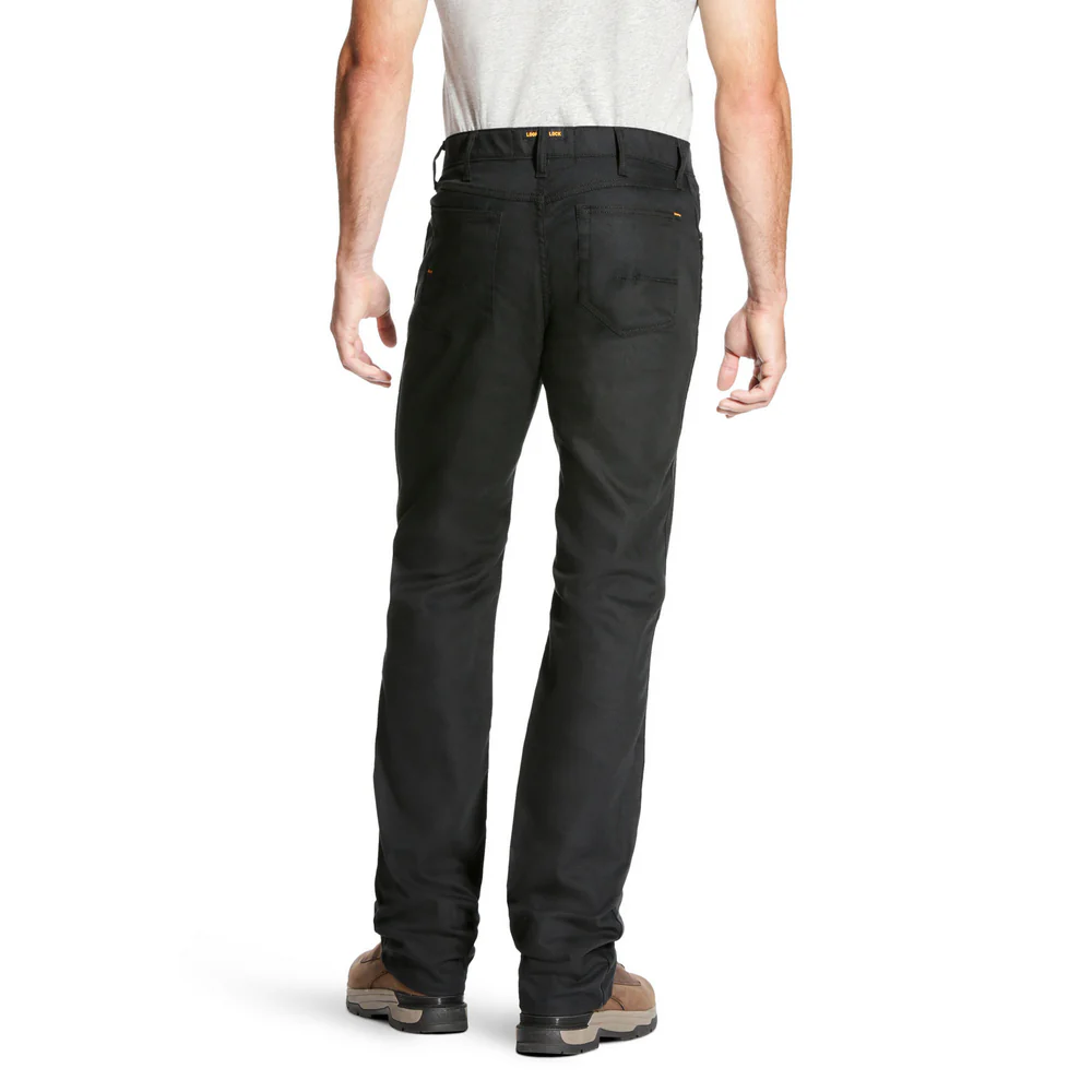 REBAR M4 STRETCH CANVAS 5 POCKET BOOT CUT PANT - 001-Black | Ariat 10023482 - Image 2