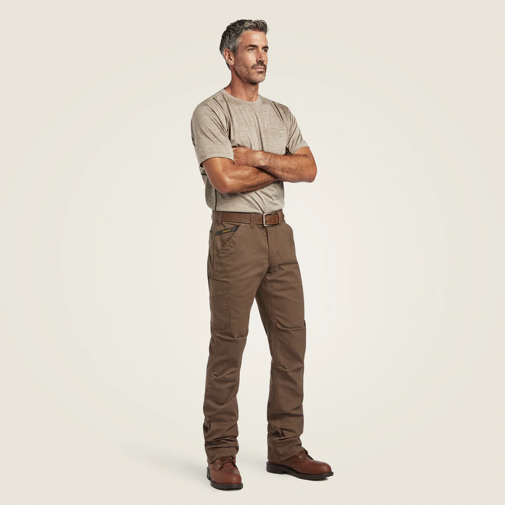 Rebar M5 Straight Durastretch Washed Twill Dungaree Straight Leg Pant - 200-Wren | Ariat 10041064 - Image 5
