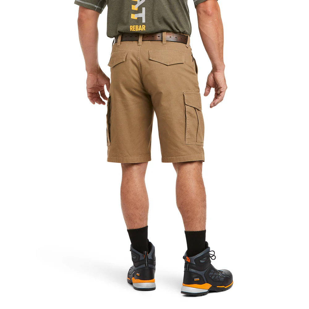 REBAR MADE TOUGH CARGO SHORTS - 250-Beige/Khaki | Ariat 10034680 - Image 2