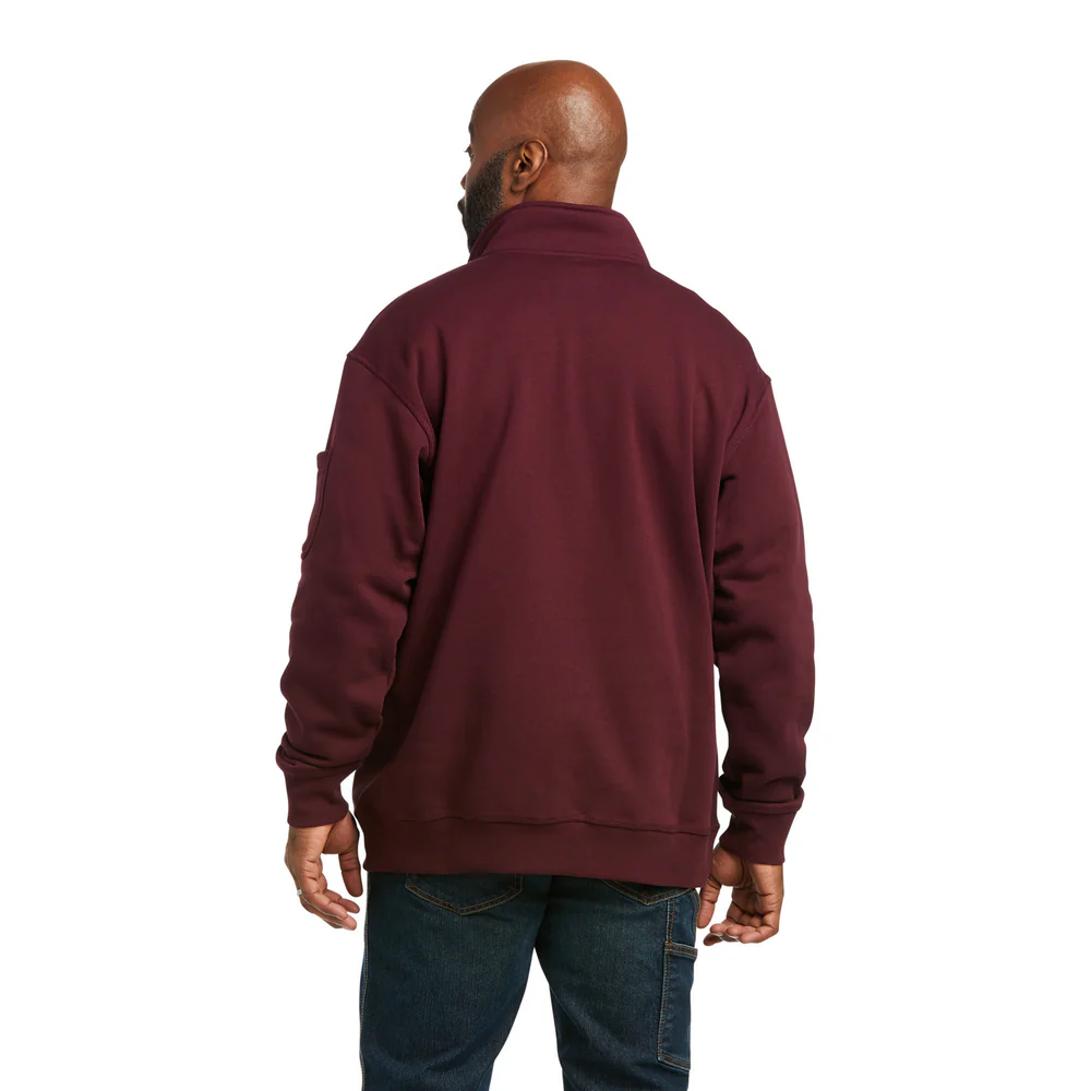 REBAR OVERTIME FLEECE SWEATER - 500-Purple | Ariat 10037653 - Image 2