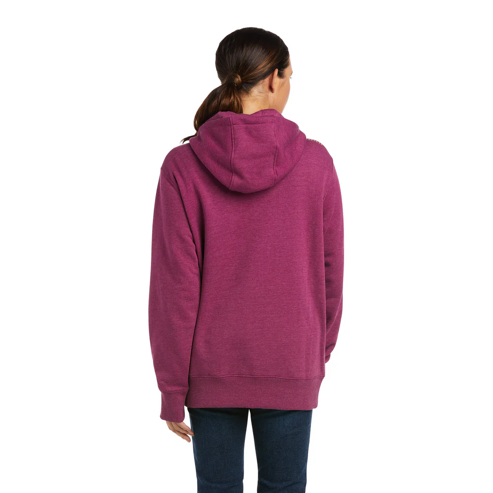 REBAR SKILL SET 1/2 ZIP HOODY - 500-Purple | Ariat 10037660 - Image 2