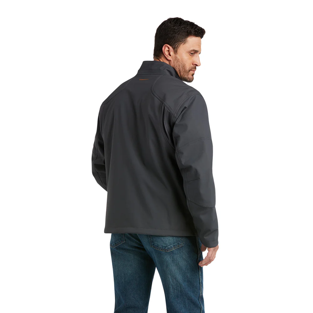REBAR STRETCH-CANVAS SOFTSHELL JACKET - 020-Gray | Ariat 10037632 - Image 2