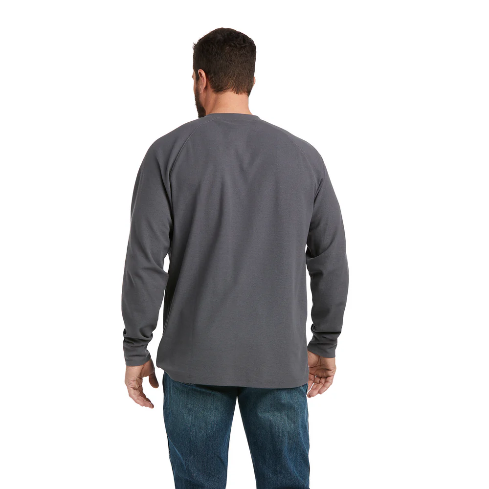 REBAR THERMAL LONG-SLEEVE TOP - 010-Charcoal | Ariat 10037502 - Image 2