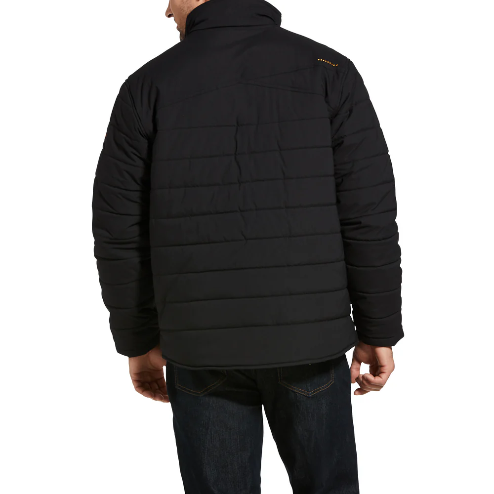 REBAR VALIANT STRETCH CANVAS INSULATED JACKET - 001-Black | Ariat 10032975 - Image 2