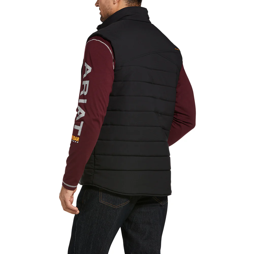REBAR VALIANT STRETCH CANVAS INSULATED VEST - 001-Black | Ariat 10032903 - Image 2