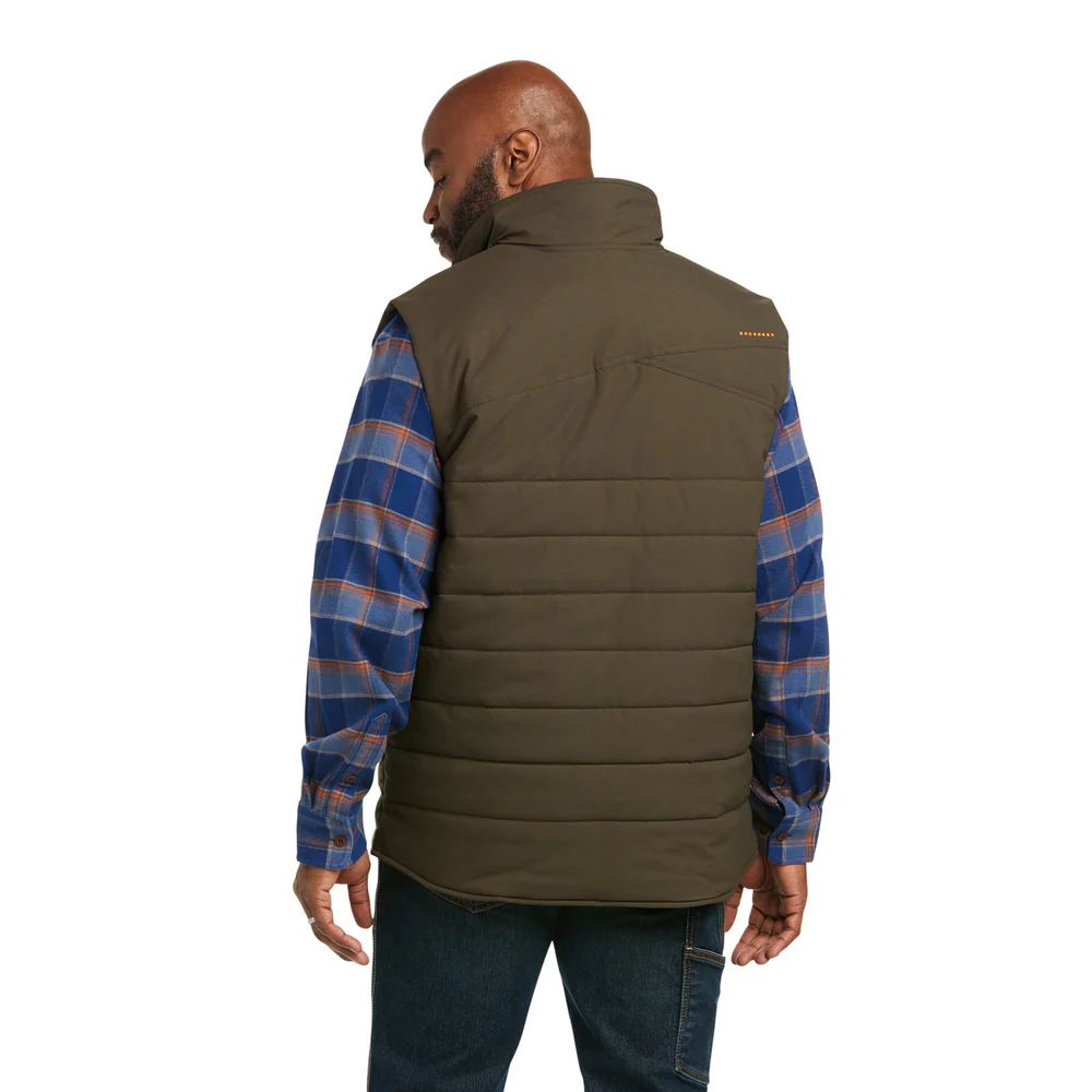 REBAR VALIANT STRETCH CANVAS INSULATED VEST - 200-Brown | Ariat 10037474 - Image 2