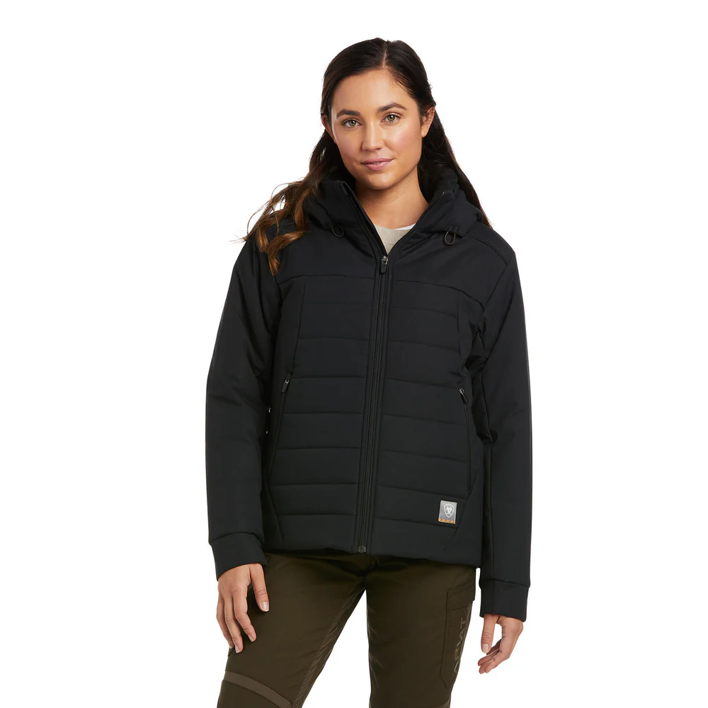 REBAR VALKYRIE STRETCH CANVAS INSULATED JACKET - 001-Black | Ariat 10037609