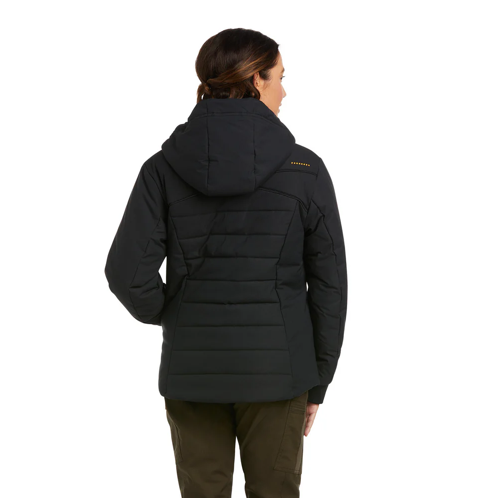 REBAR VALKYRIE STRETCH CANVAS INSULATED JACKET - 001-Black | Ariat 10037609 - Image 2